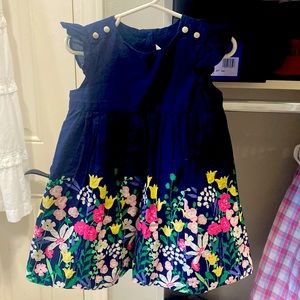 Janie and Jack girls size 3 navy dress
